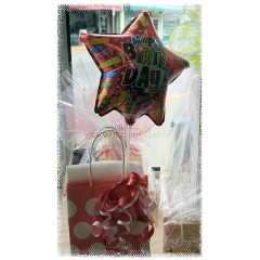 Birthday Gift Bag starter - Bag,Tissue, Ribbon, Tag & Balloon + Gift Ideas